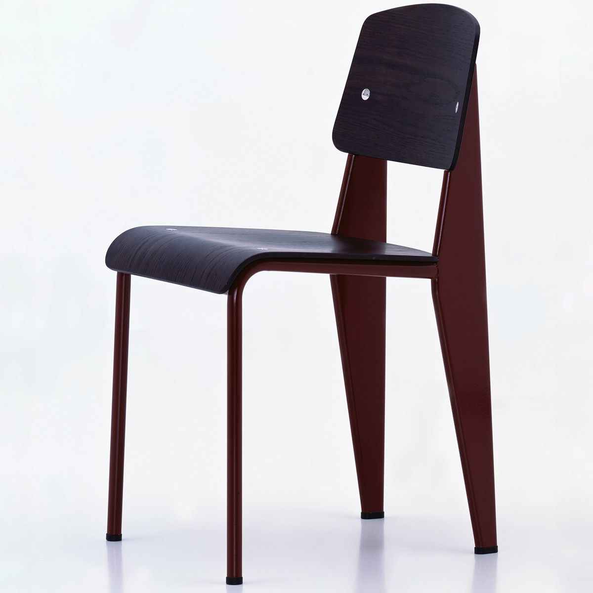 Silla Standard Roble oscuro Rojo - Vitra Silla Standard Roble oscuro Rojo - Vitra