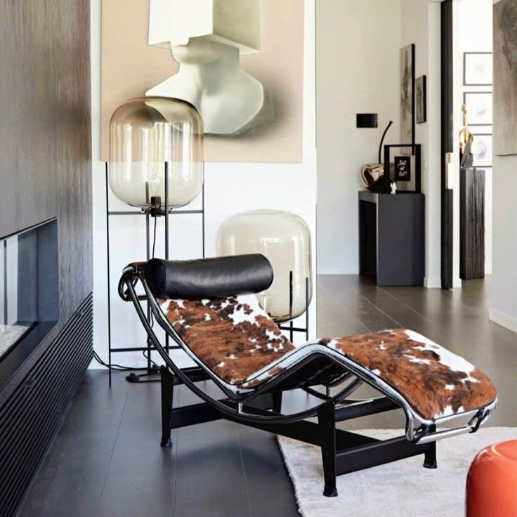4 Chaise Longue à Reglage Continu Piel con pelo - Cassina