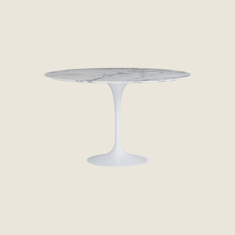 Mesa Tulip Saarinen Round 120 Arabescato - Knoll