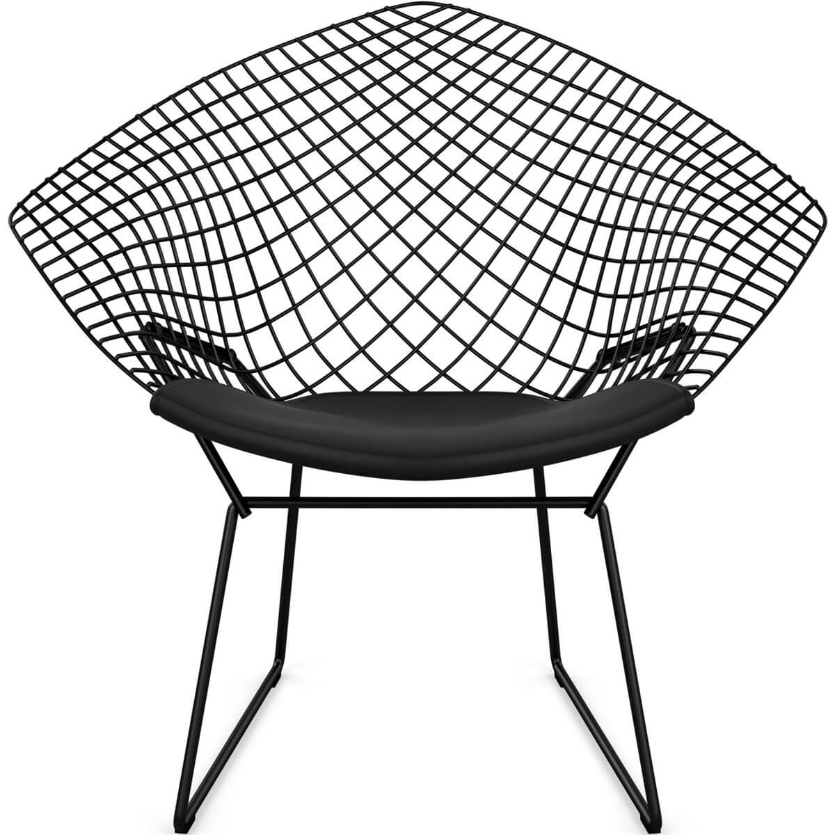 Sillón Bertoia Diamond exterior negro - Knoll Sillón Bertoia Diamond exterior negro - Knoll