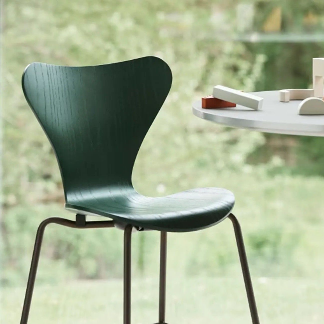 serie7-verde-fritzhansen Silla Series 7 Teñida Verde - Fritz Hansen