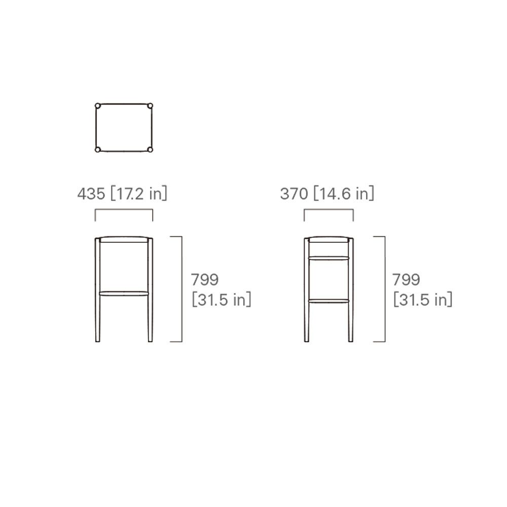 Taburete Lightwood alto - Maruni