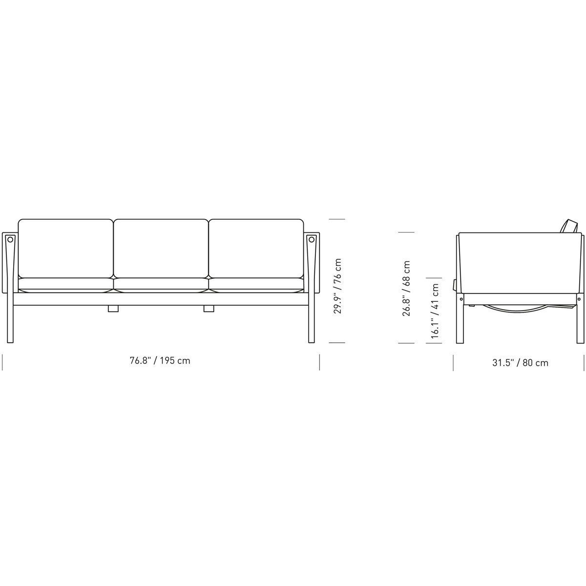 Sofá CH163 - Carl Hansen