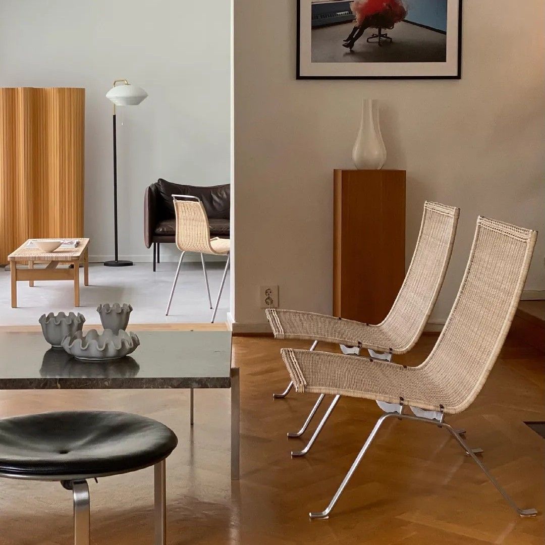 PK22-mimbre-fritzhansen Sillón PK22 Mimbre - Fritz Hansen