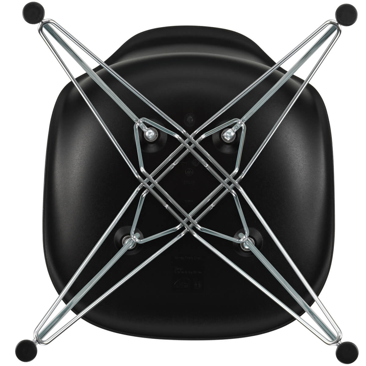 Silla Eames Plastic Side Chair DSR Negro oscuro - Vitra
