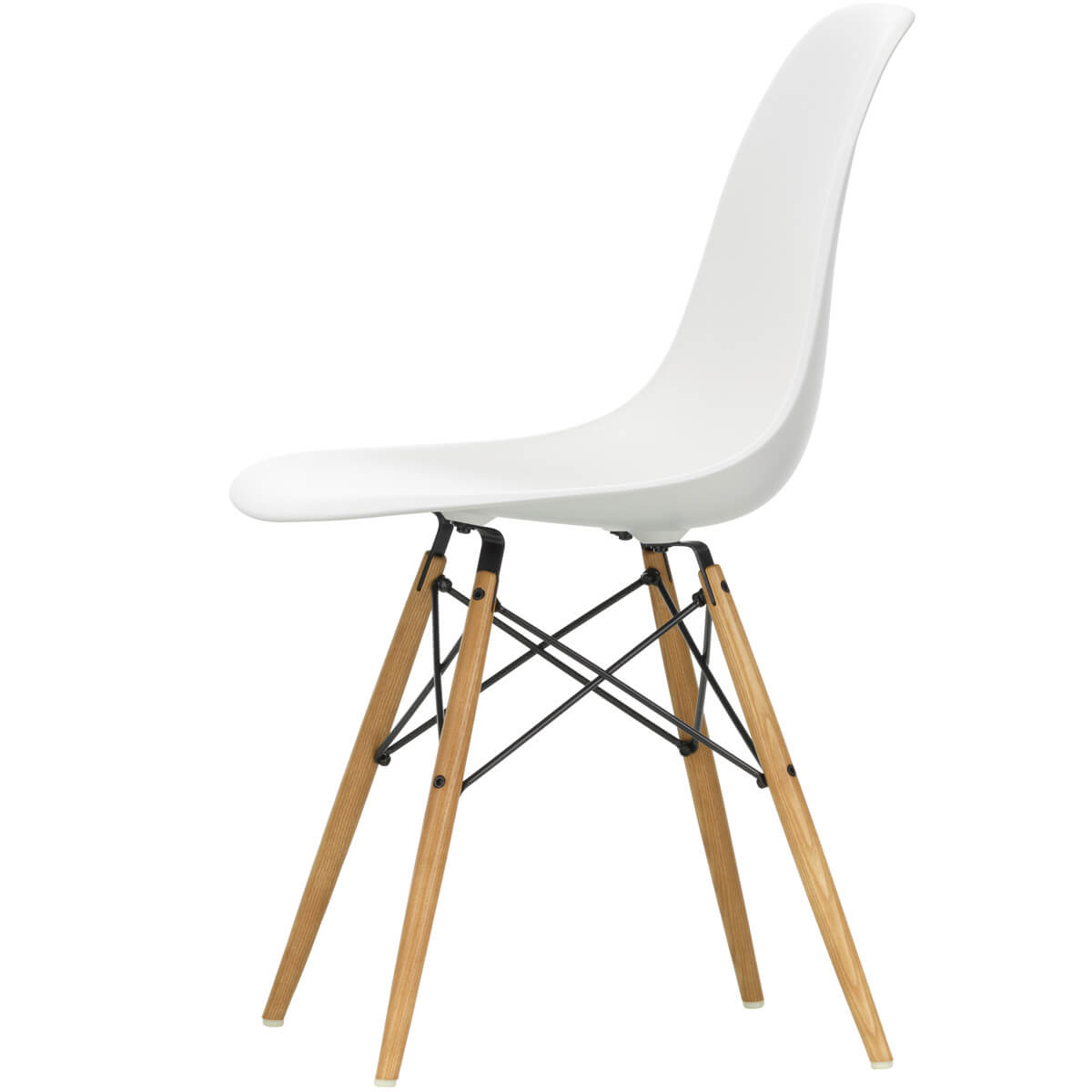 Silla Eames Plastic Side Chair DSW fresno color miel blanco - Vitra
