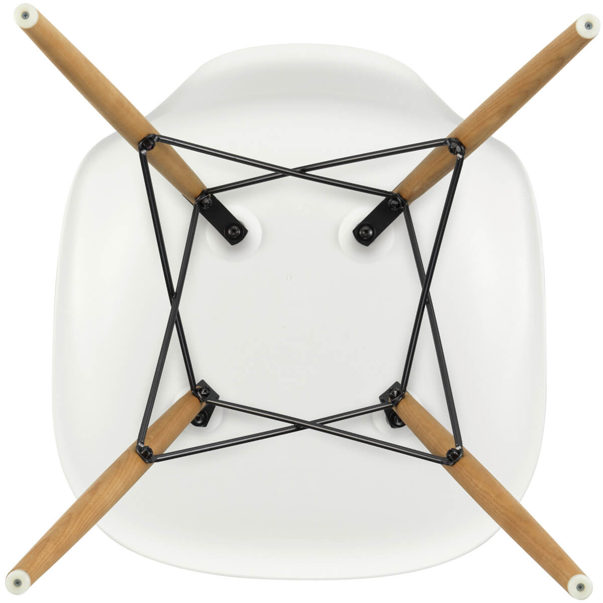 Silla Eames Plastic Side Chair DSW fresno color miel blanco - Vitra