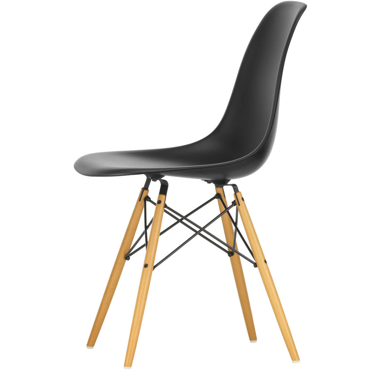 Silla Eames Plastic Side Chair DSW arce dorado negro oscuro - Vitra Silla Eames Plastic Side Chair DSW arce dorado negro oscuro - Vitra