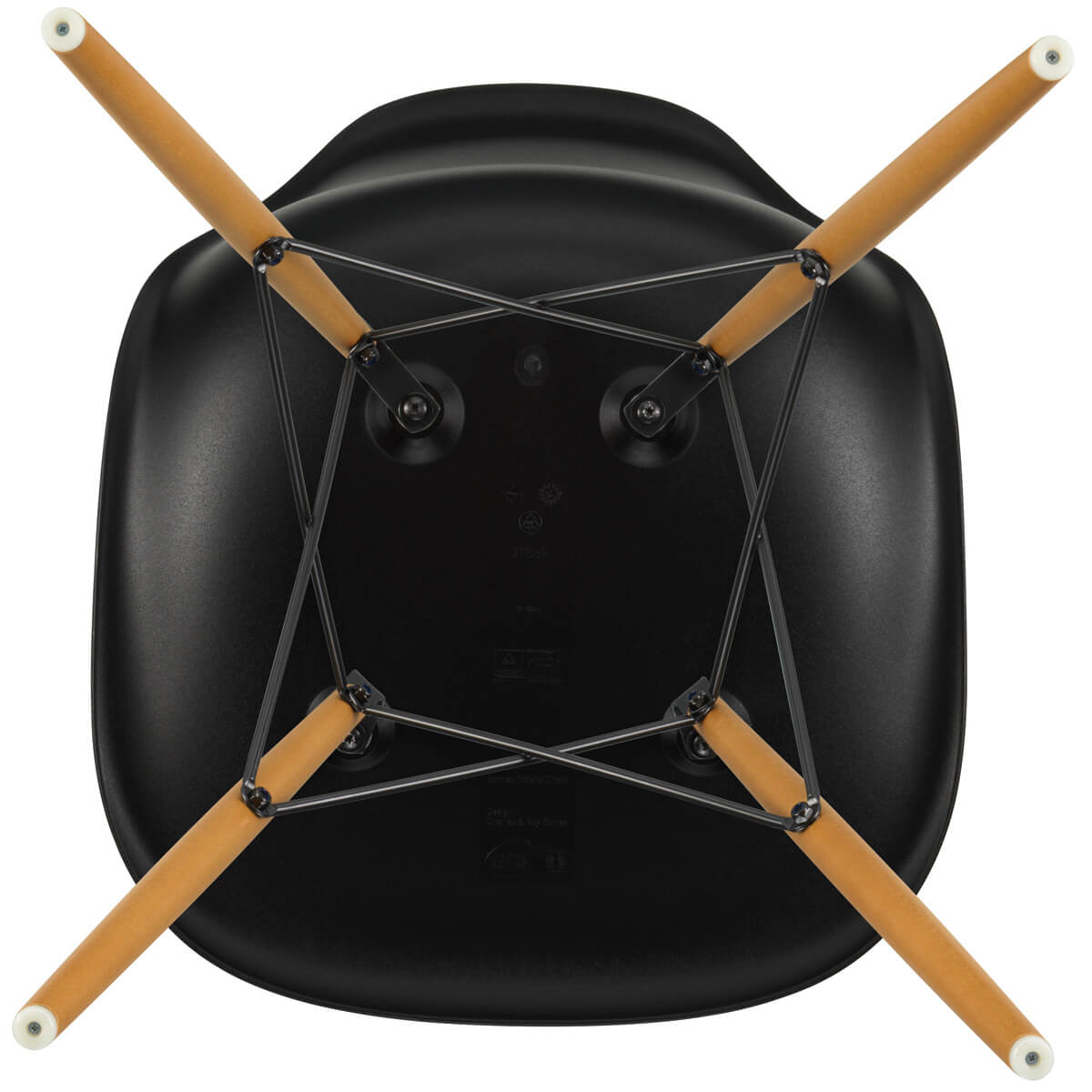 Silla Eames Plastic Side Chair DSW arce dorado negro oscuro - Vitra Silla Eames Plastic Side Chair DSW arce dorado negro oscuro - Vitra