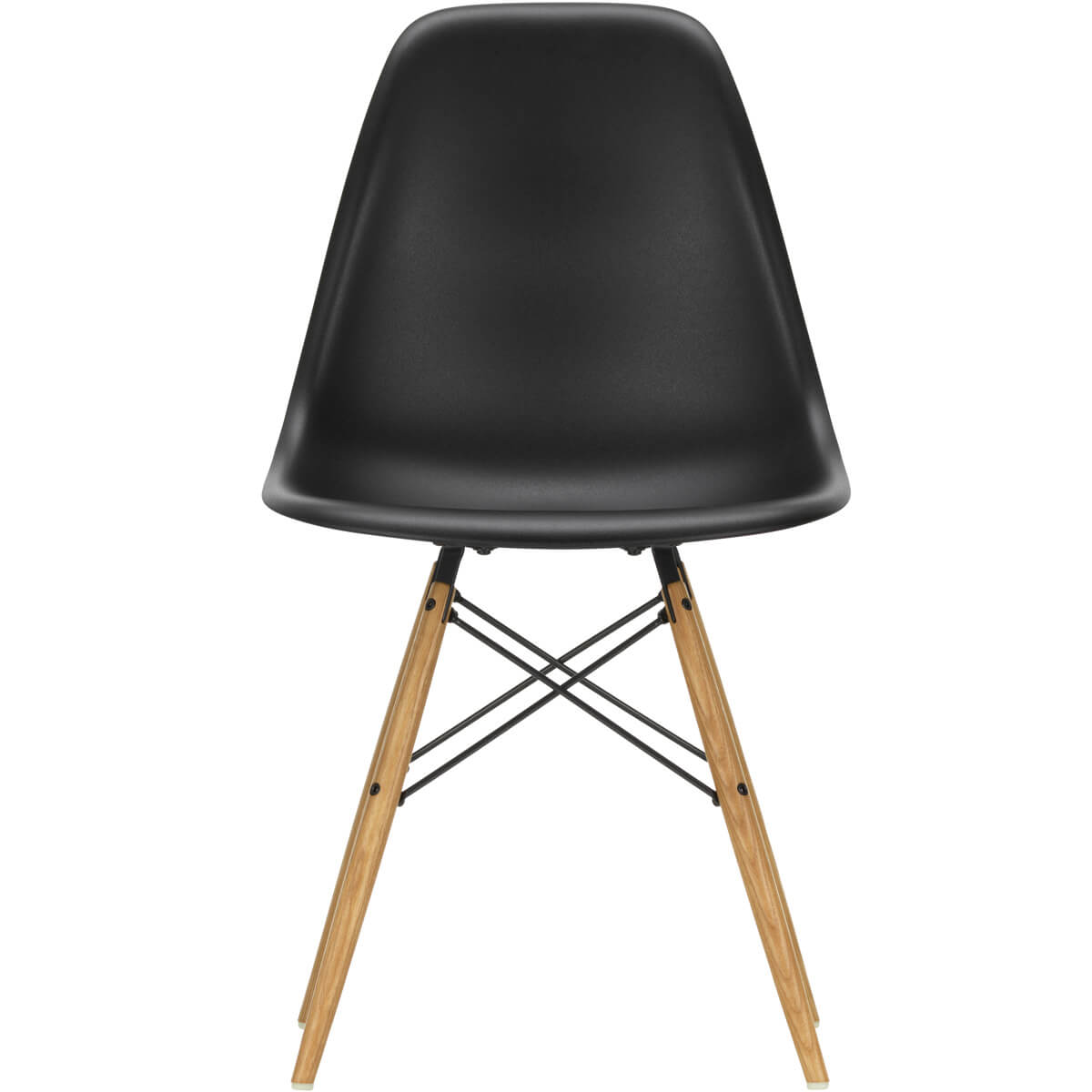 Silla Eames Plastic Side Chair DSW fresno color miel negro oscuro - Vitra Silla Eames Plastic Side Chair DSW fresno color miel negro oscuro - Vitra