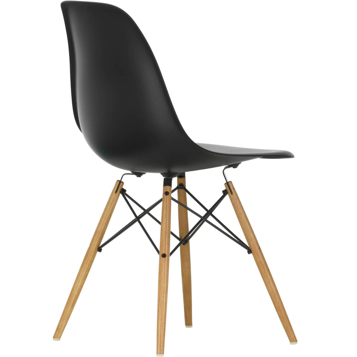 Silla Eames Plastic Side Chair DSW fresno color miel negro oscuro - Vitra Silla Eames Plastic Side Chair DSW fresno color miel negro oscuro - Vitra
