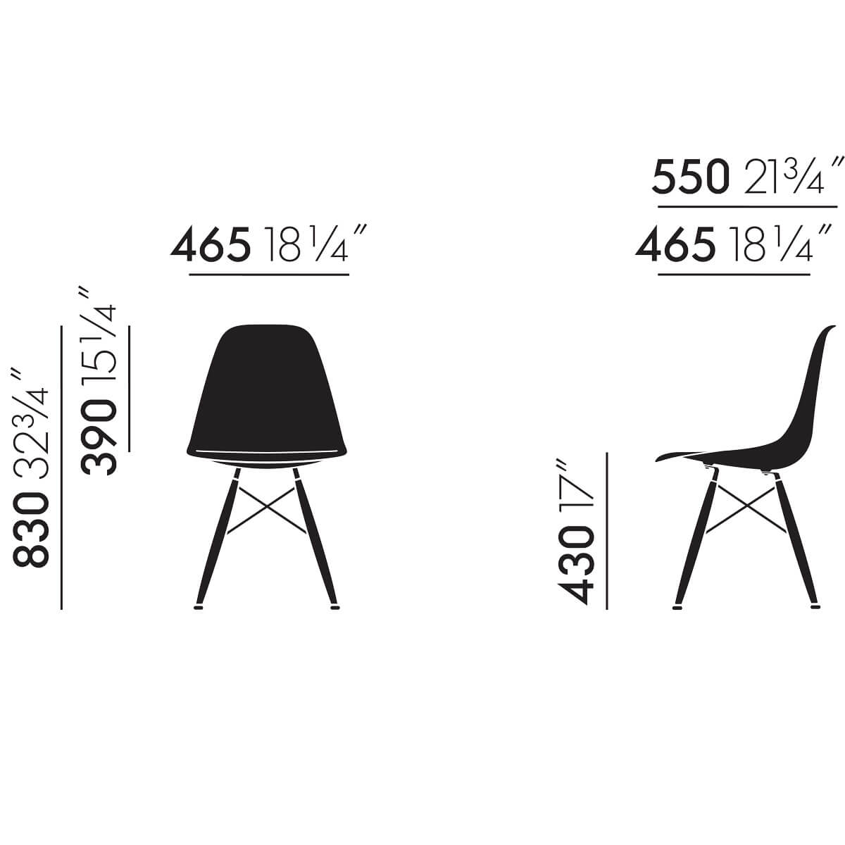 Silla Eames Plastic Side Chair DSW - Vitra Silla Eames Plastic Side Chair DSW - Vitra