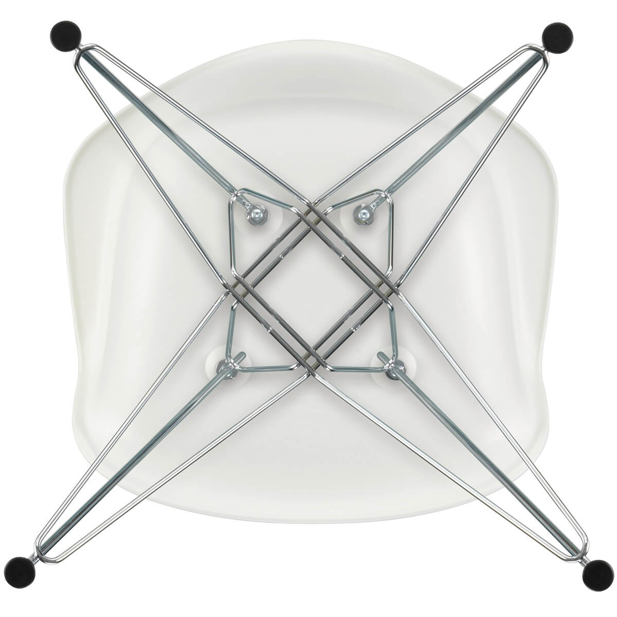 Silla Eames Plastic Chair DAR carcasa blanca - Vitra Silla Eames Plastic Chair DAR carcasa blanca - Vitra