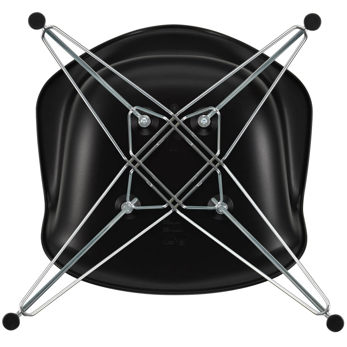 Silla Eames Plastic Chair DAR carcasa negro oscuro - Vitra Silla Eames Plastic Chair DAR carcasa negro oscuro - Vitra