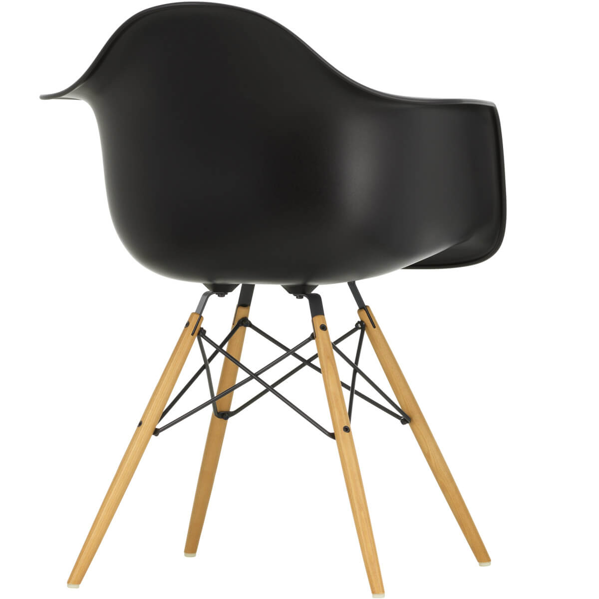 Sillón Eames Plastic Armchair Daw Fresno color miel Negro oscuro - Vitra Sillón Eames Plastic Armchair Daw Fresno color miel Negro oscuro - Vitra