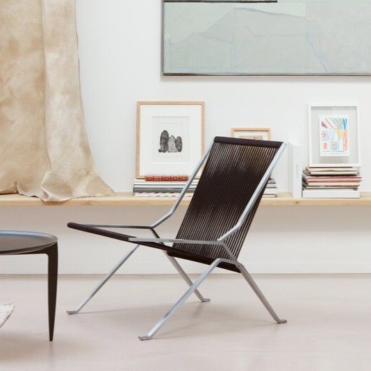 Sillón PK25 Cuerda negra - Fritz Hansen