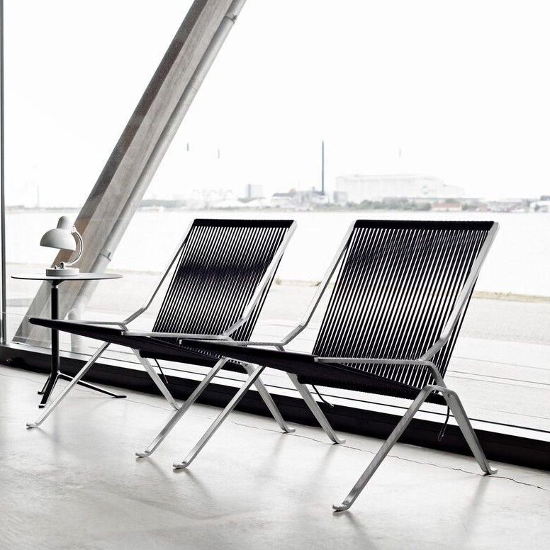 Sillón PK25 Cuerda negra - Fritz Hansen