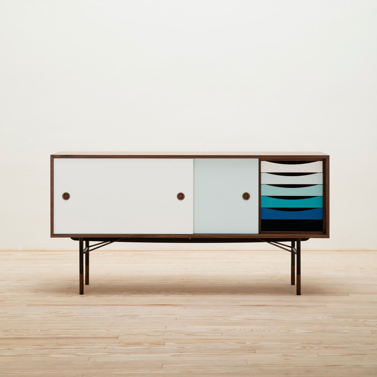 Aparador Sideboard Azul Nogal - OneCollection