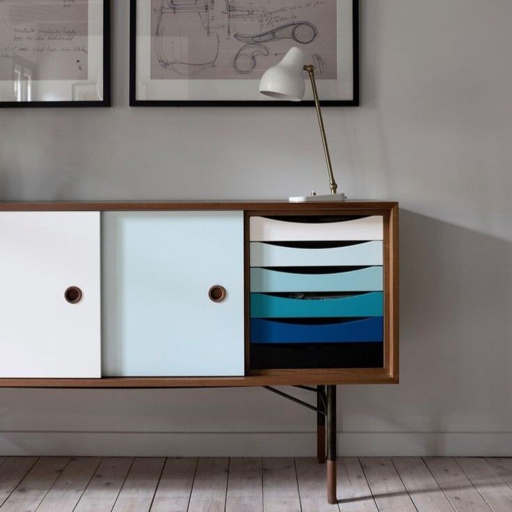 Aparador Sideboard Azul/Nogal - OneCollection