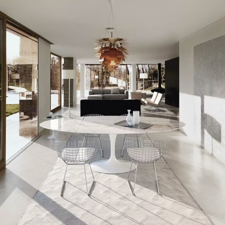silla side bertoia con cojín–knoll