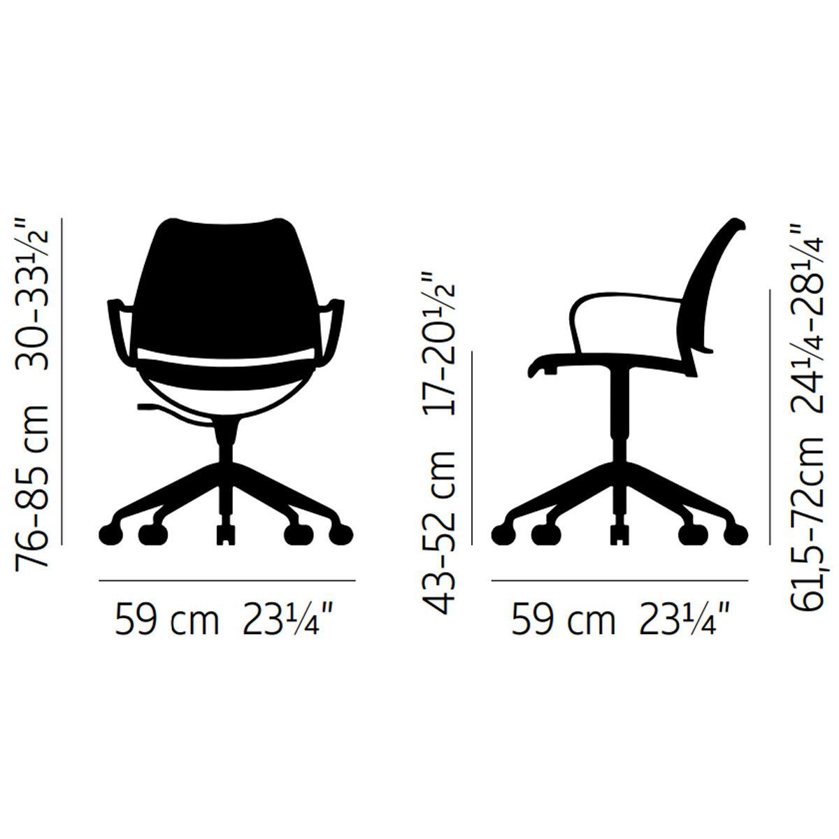 Sillón Gas con ruedas - Stua Sillón Gas con ruedas - Stua