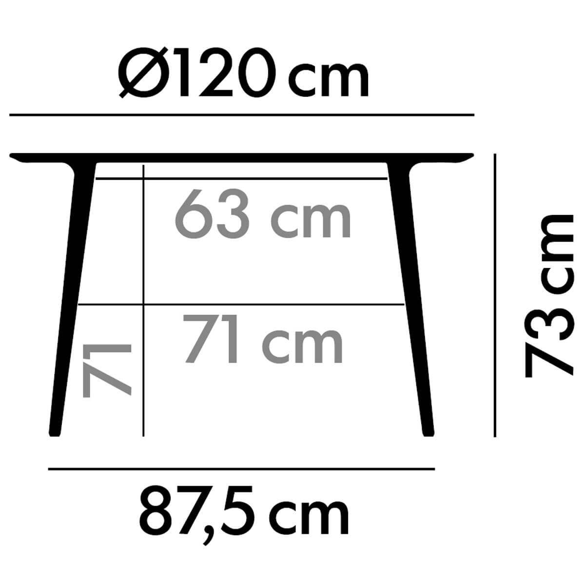Mesa Lau redonda 120 - Stua