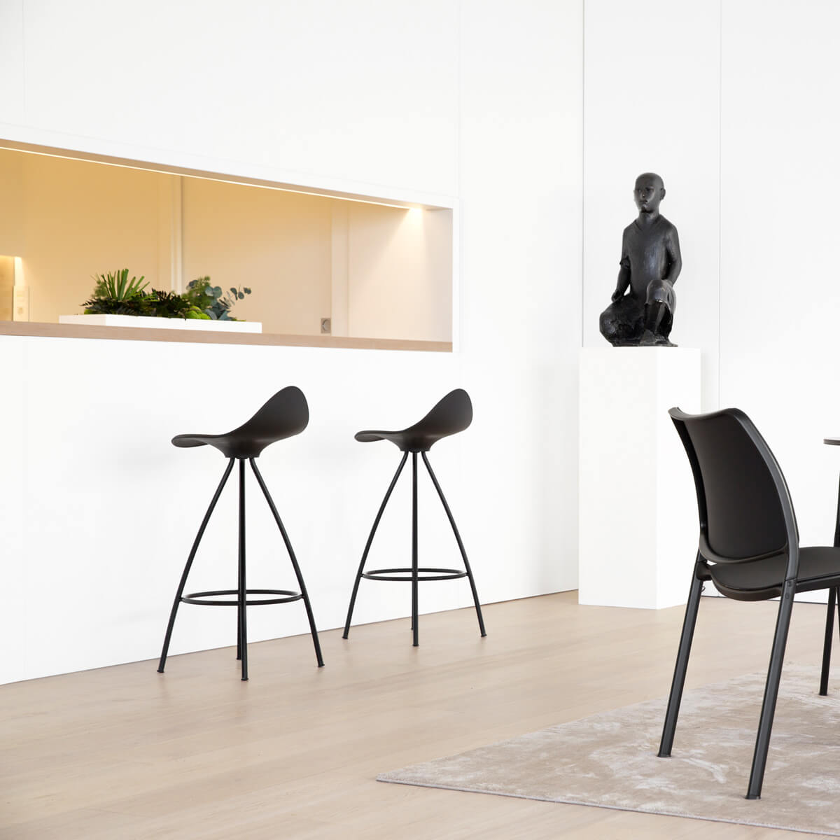 Taburete Onda 66 Negro - Stua