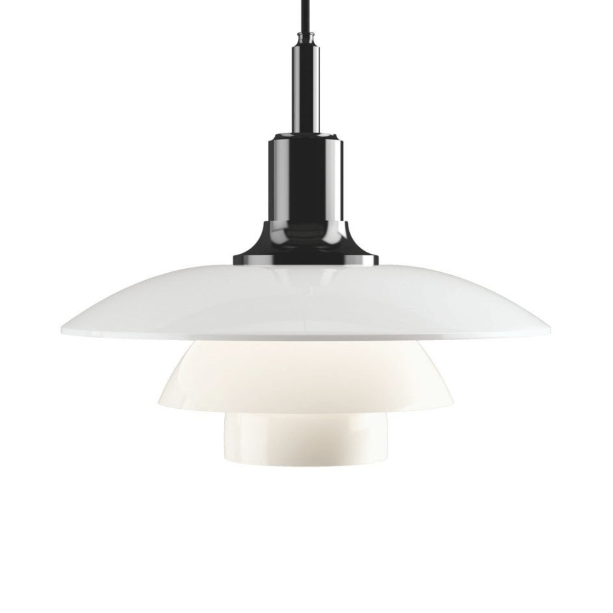 ph-3-1-2-3-glass-negro-louispoulsen-red Lámpara PH 3½-3 Glass Suspendida Negro - Louis Poulsen