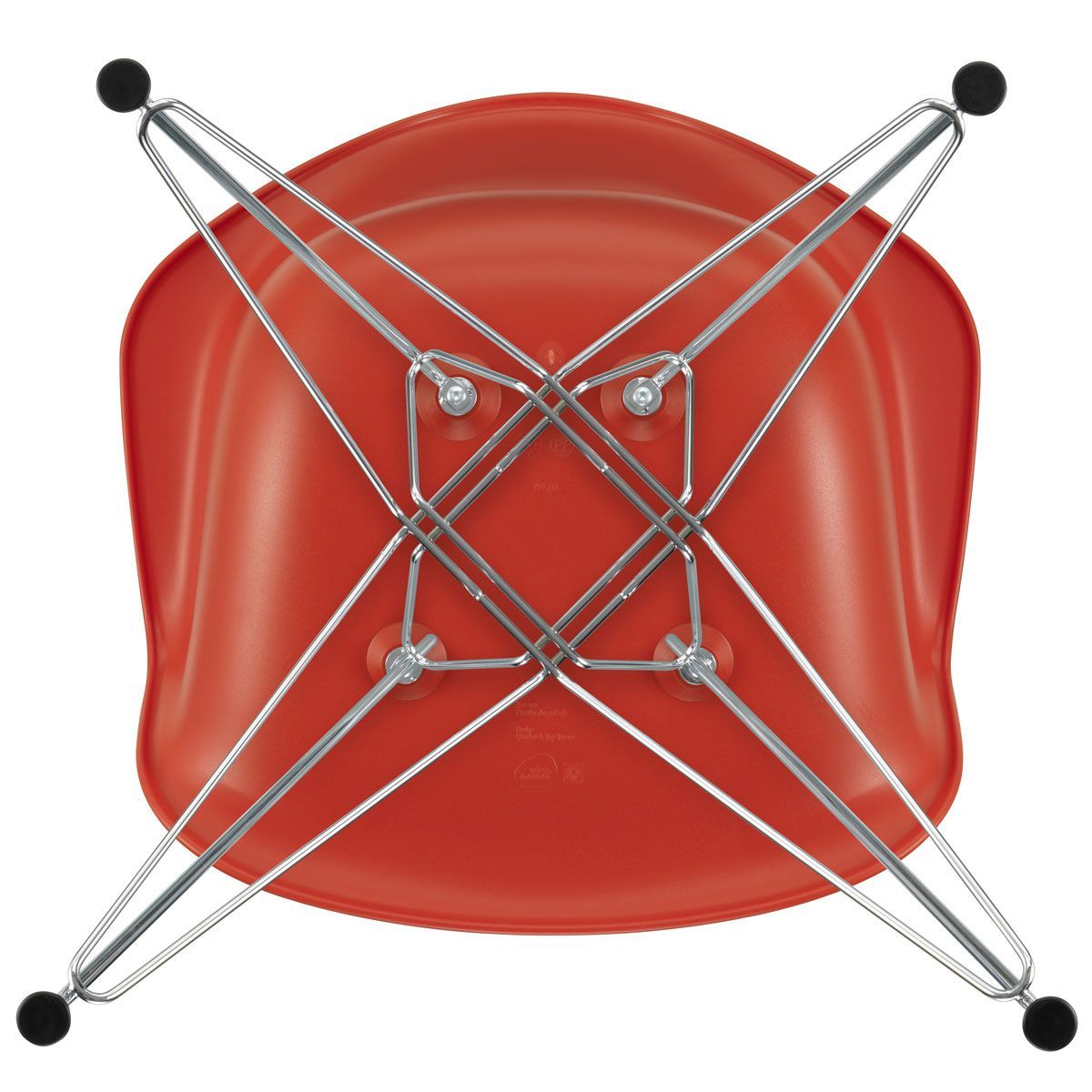Silla Eames Plastic Chair DAR Rojo amapola - Vitra Silla Eames Plastic Chair DAR Rojo amapola - Vitra