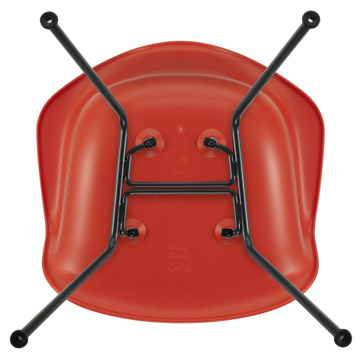 Sillón Eames Plastic Armchair DAX Rojo amapola - Vitra Sillón Eames Plastic Armchair DAX Rojo amapola - Vitra