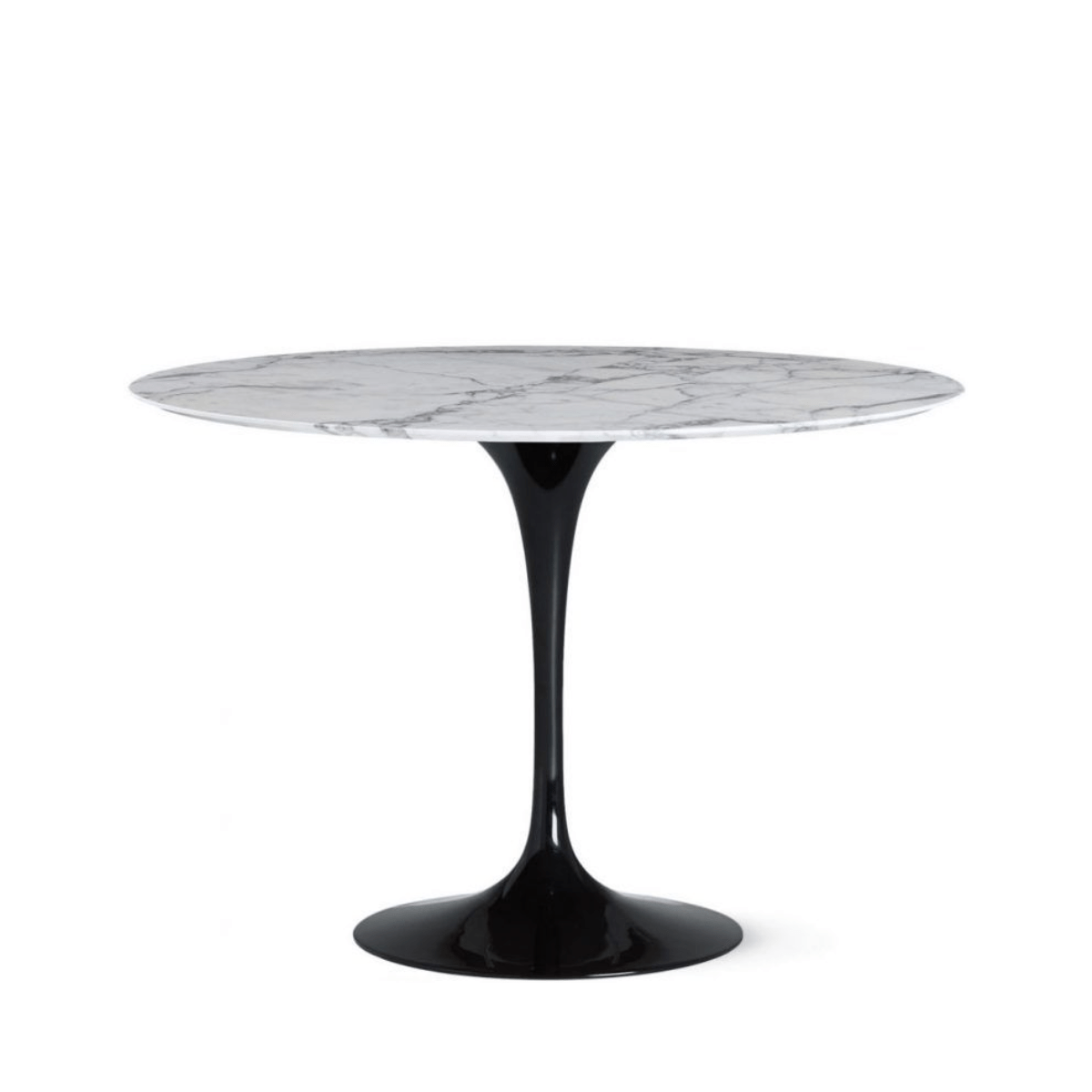 tulip-saarinen-107-bnegra-mesa-knoll-red Mesa Tulip Saarinen Round 107 Arabescato Base negra - Knoll