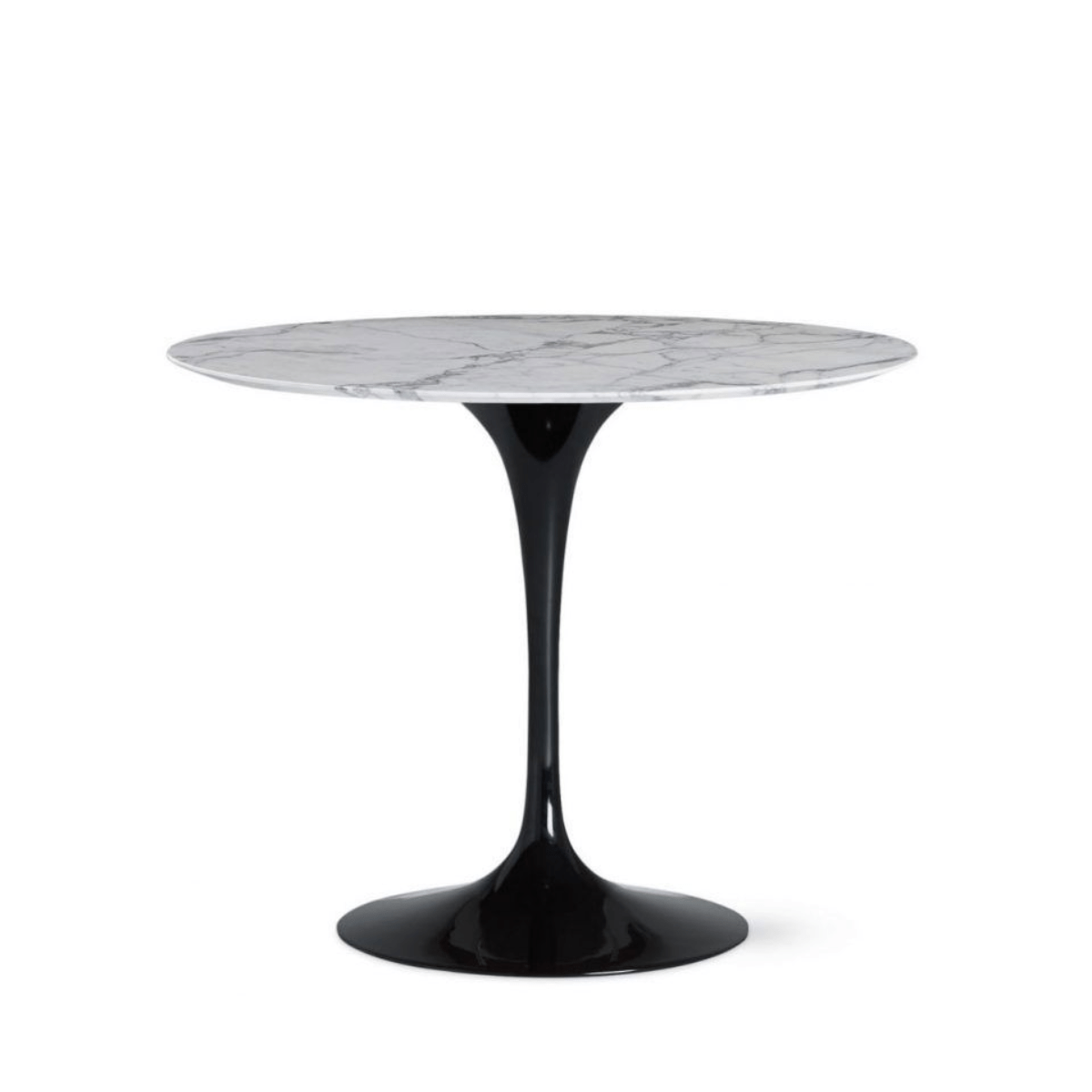 tulip-saarinen-91-round-arabescato-knoll-red Mesa Tulip Saarinen Round 91 Arabescato Base negra - Knoll