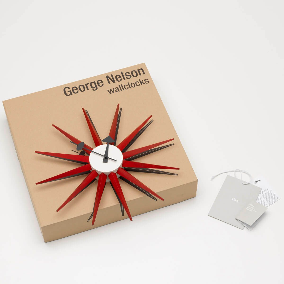 Reloj Sunburst Clock Rojo - Vitra Reloj Sunburst Clock Rojo - Vitra