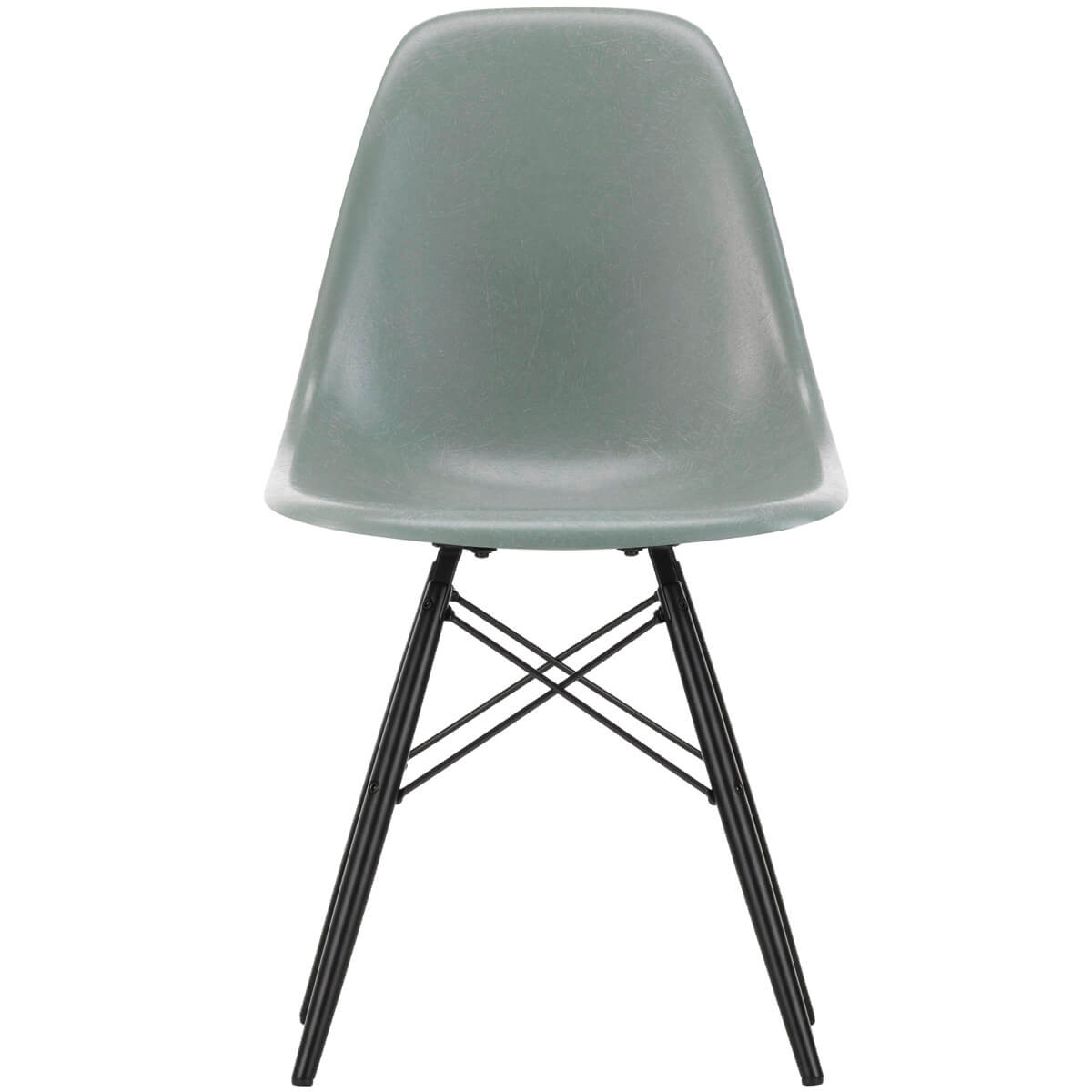 Silla Eames Fiberglass Side Chair DSW Seam Foam Green Arce negro - Vitra Silla Eames Fiberglass Side Chair DSW Seam Foam Green Arce negro - Vitra