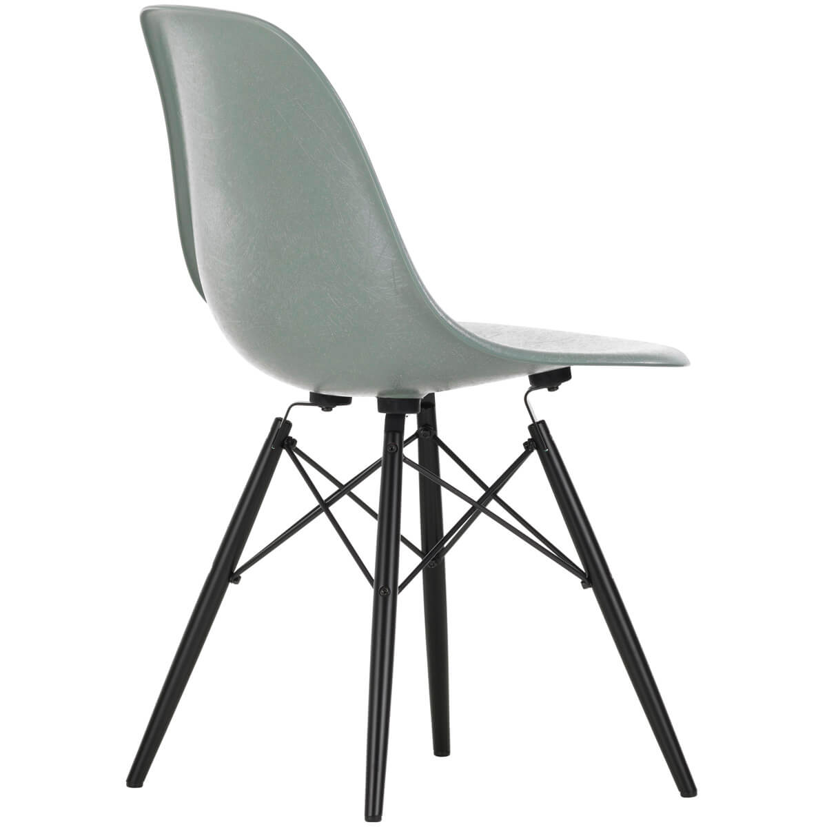 Silla Eames Fiberglass Side Chair DSW Seam Foam Green Arce negro - Vitra Silla Eames Fiberglass Side Chair DSW Seam Foam Green Arce negro - Vitra