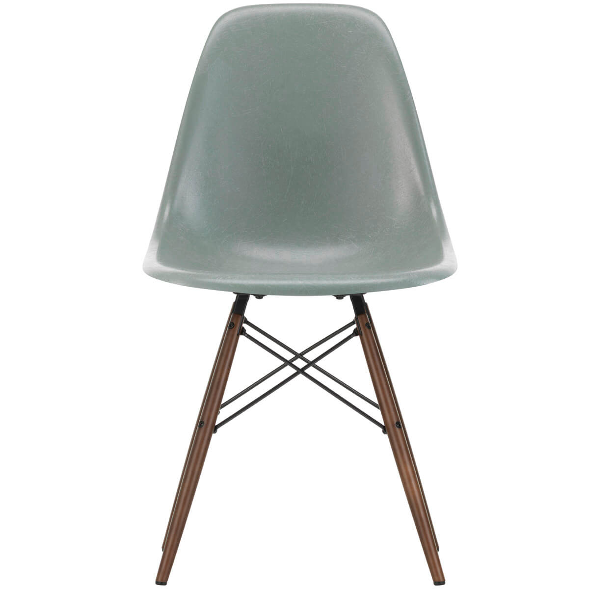 Silla Eames Fiberglass Side Chair DSW Seam Foam Green Arce oscuro - Vitra Silla Eames Fiberglass Side Chair DSW Seam Foam Green Arce oscuro - Vitra