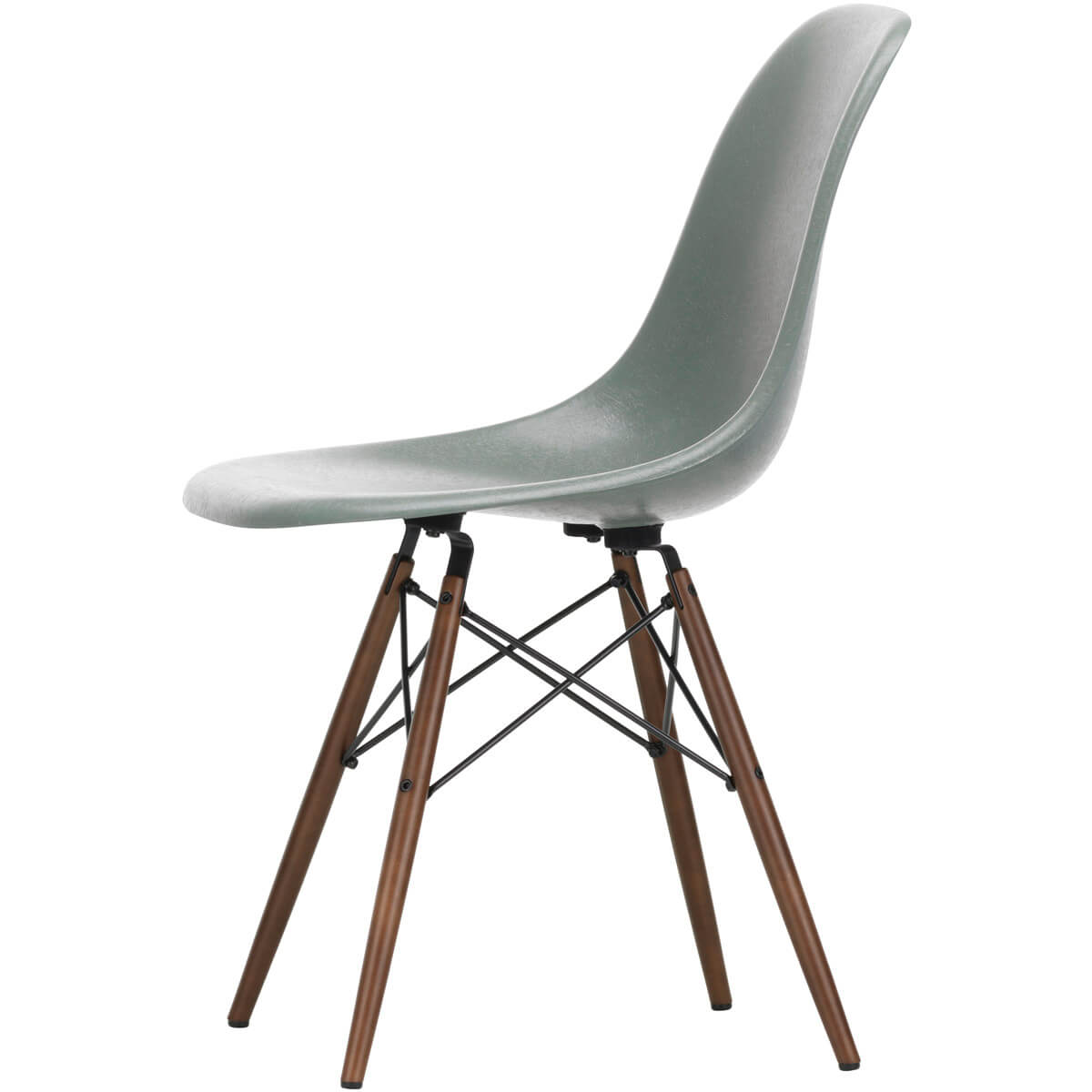 Silla Eames Fiberglass Side Chair DSW Seam Foam Green Arce oscuro - Vitra Silla Eames Fiberglass Side Chair DSW Seam Foam Green Arce oscuro - Vitra