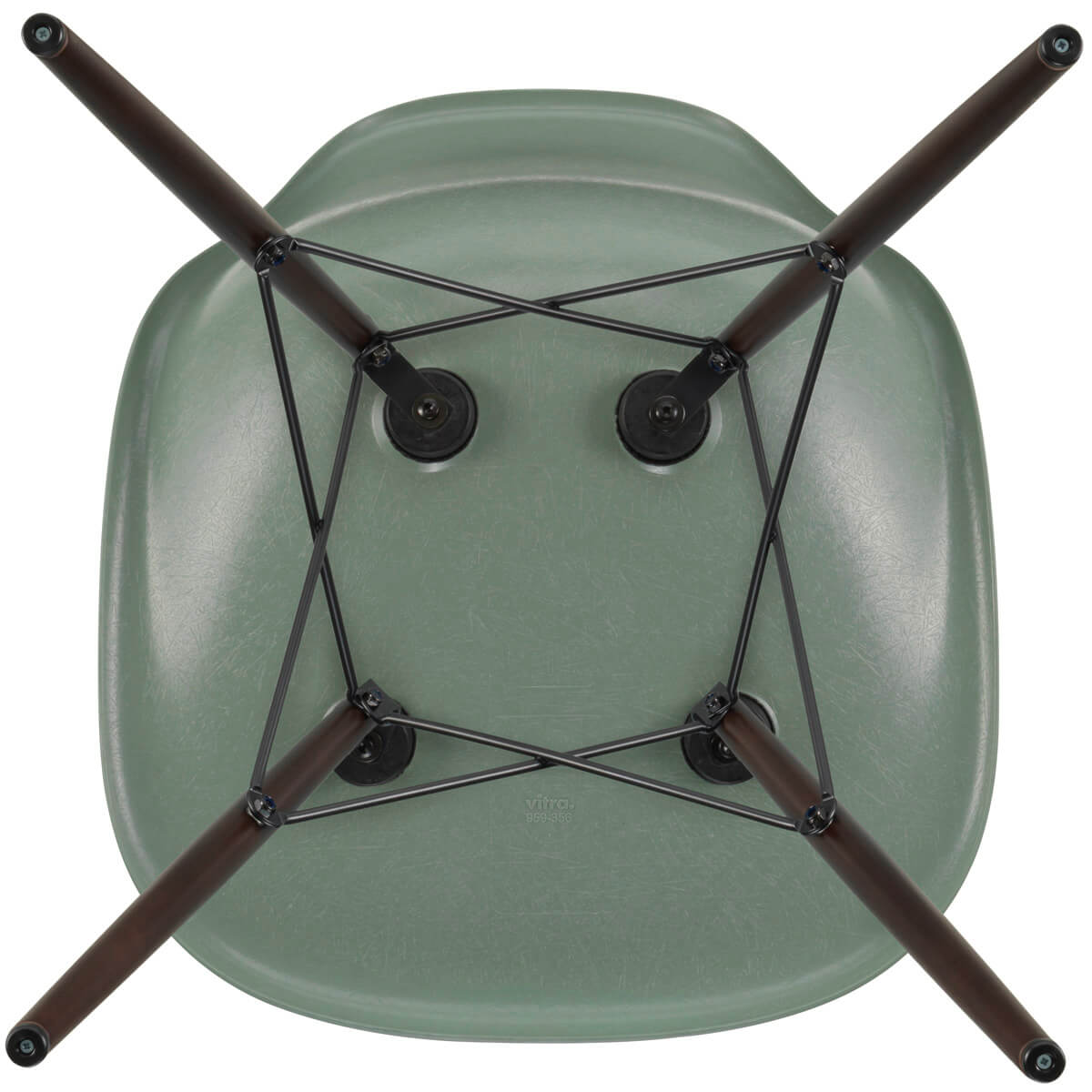 Silla Eames Fiberglass Side Chair DSW Seam Foam Green Arce oscuro - Vitra Silla Eames Fiberglass Side Chair DSW Seam Foam Green Arce oscuro - Vitra