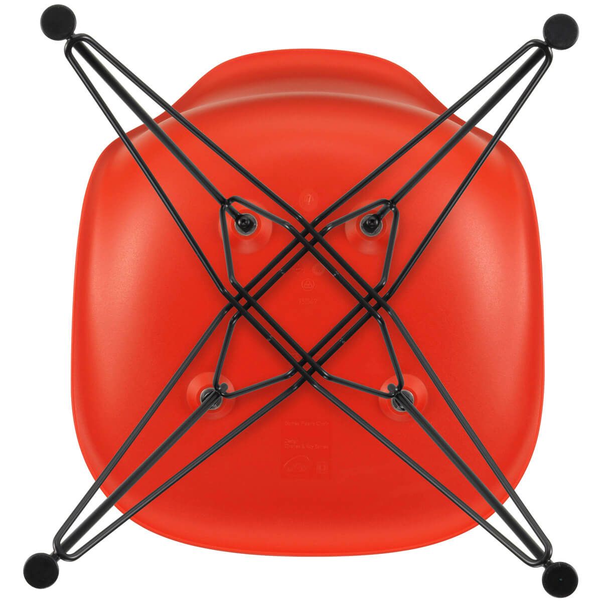 Silla Eames Plastic Chair DSR Rojo amapola - Vitra Silla Eames Plastic Chair DSR Rojo amapola - Vitra