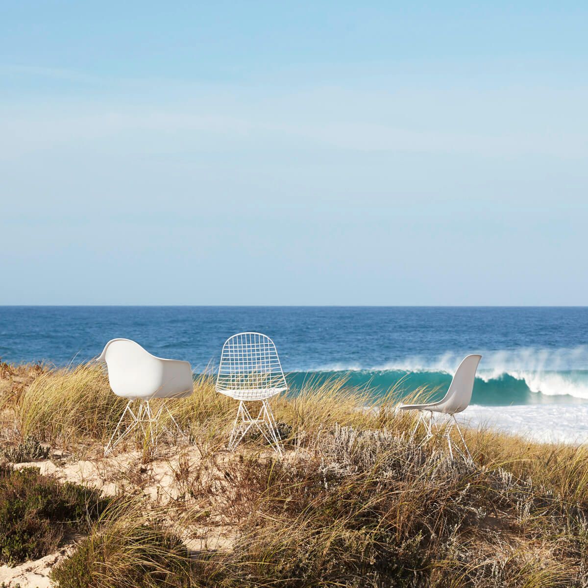 Silla Wire Chair DKR Blanco - Vitra Silla Wire Chair DKR Blanco - Vitra