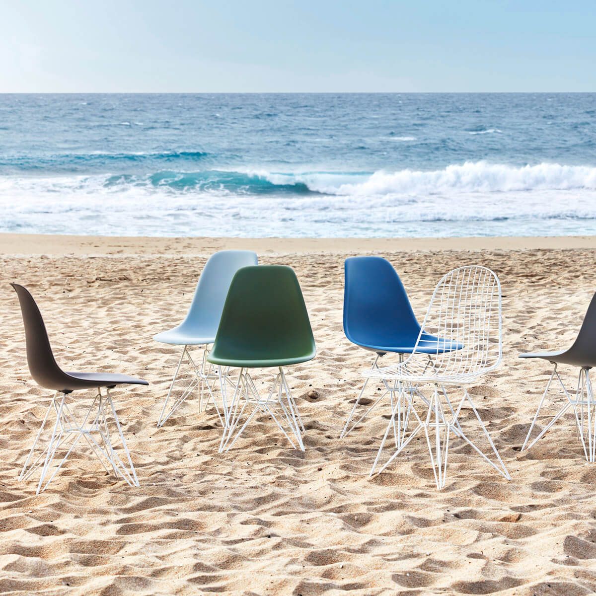 Silla Wire Chair DKR Blanco - Vitra Silla Wire Chair DKR Blanco - Vitra