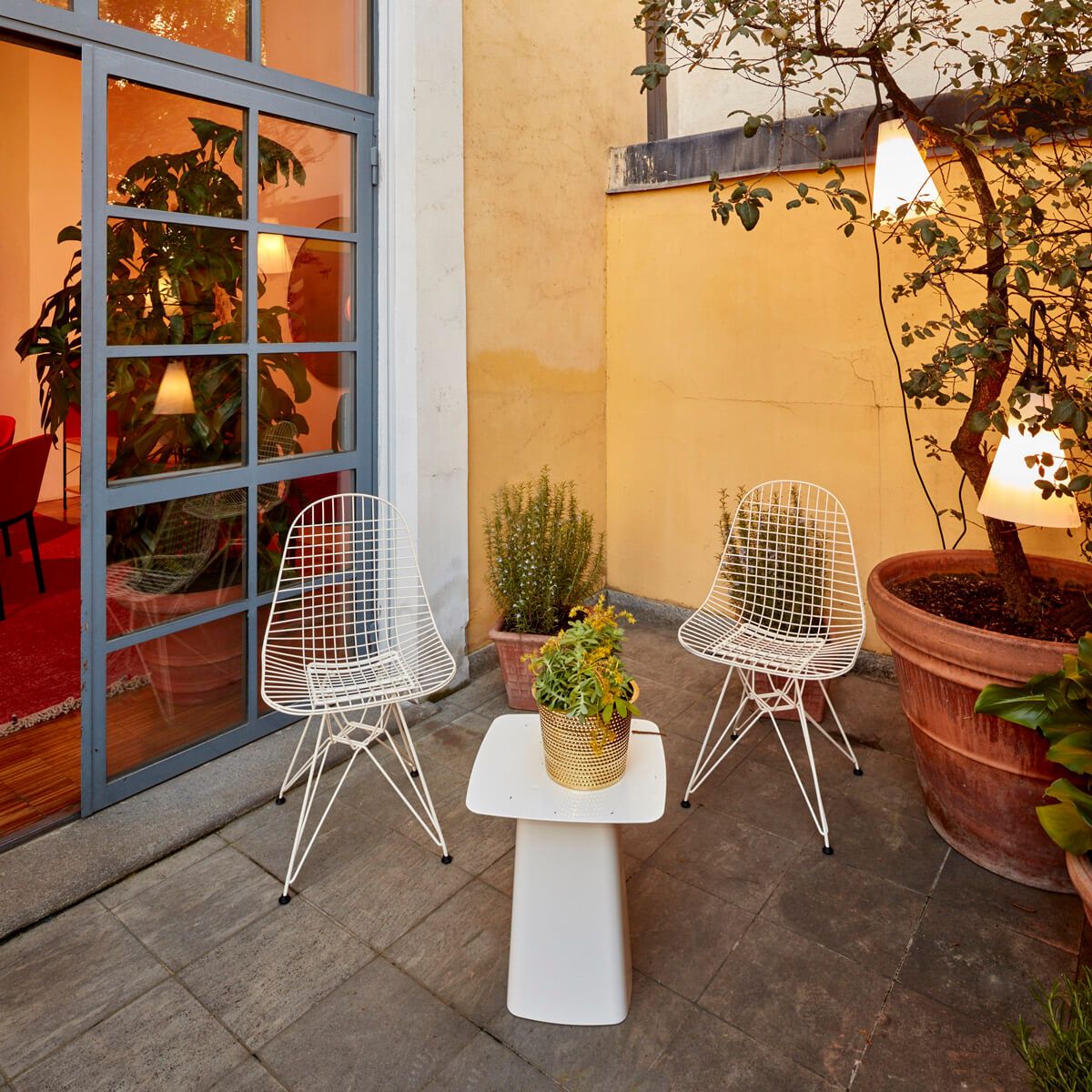 Silla Wire Chair DKR Blanco - Vitra Silla Wire Chair DKR Blanco - Vitra