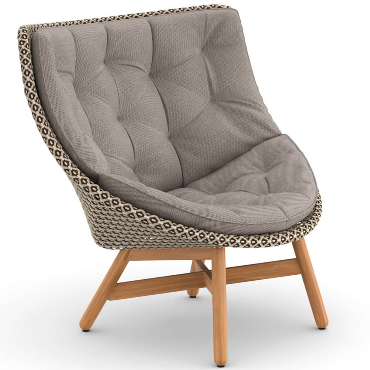 Sillón orejero Mbrace - Dedon Sillón orejero Mbrace con reposapiés - Dedon