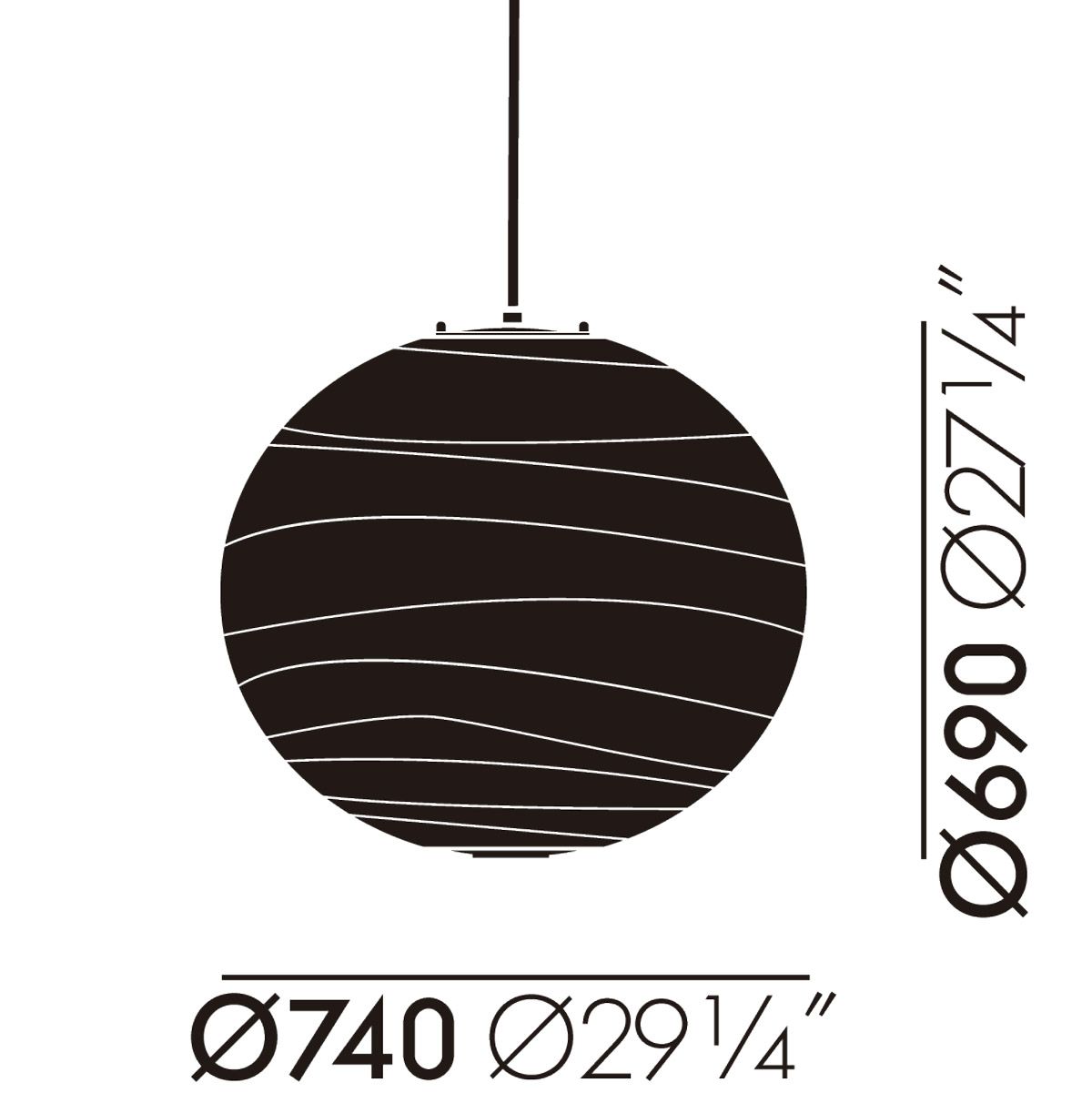 Lámpara Akari 75D - Vitra