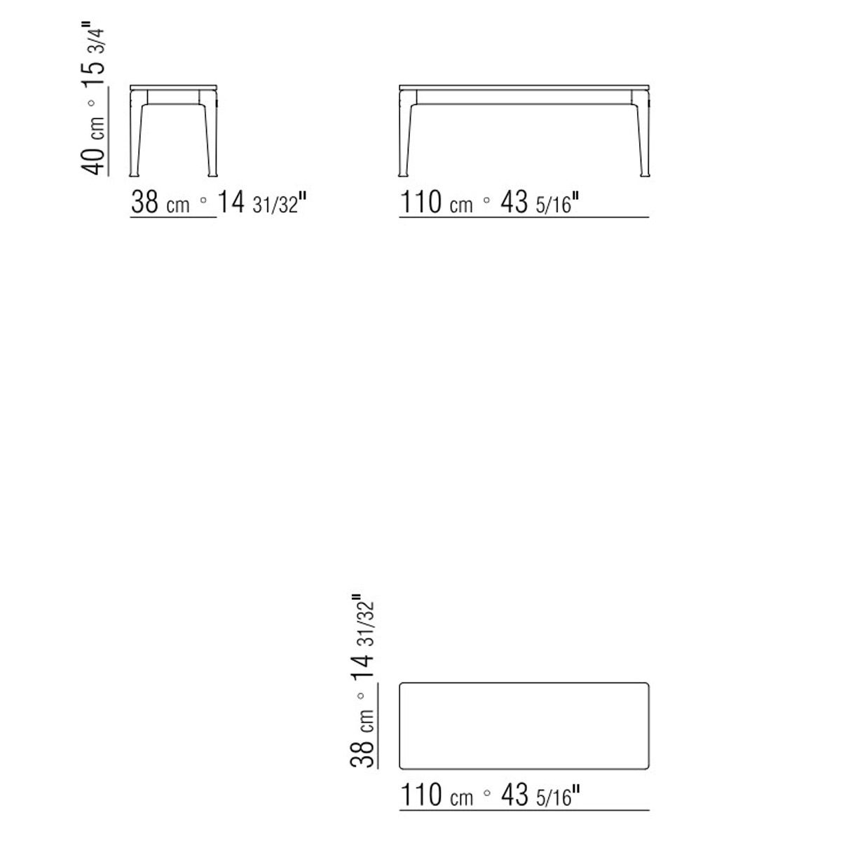 Mesa auxiliar Pico aOutdoor alta - Flexform Outdoor