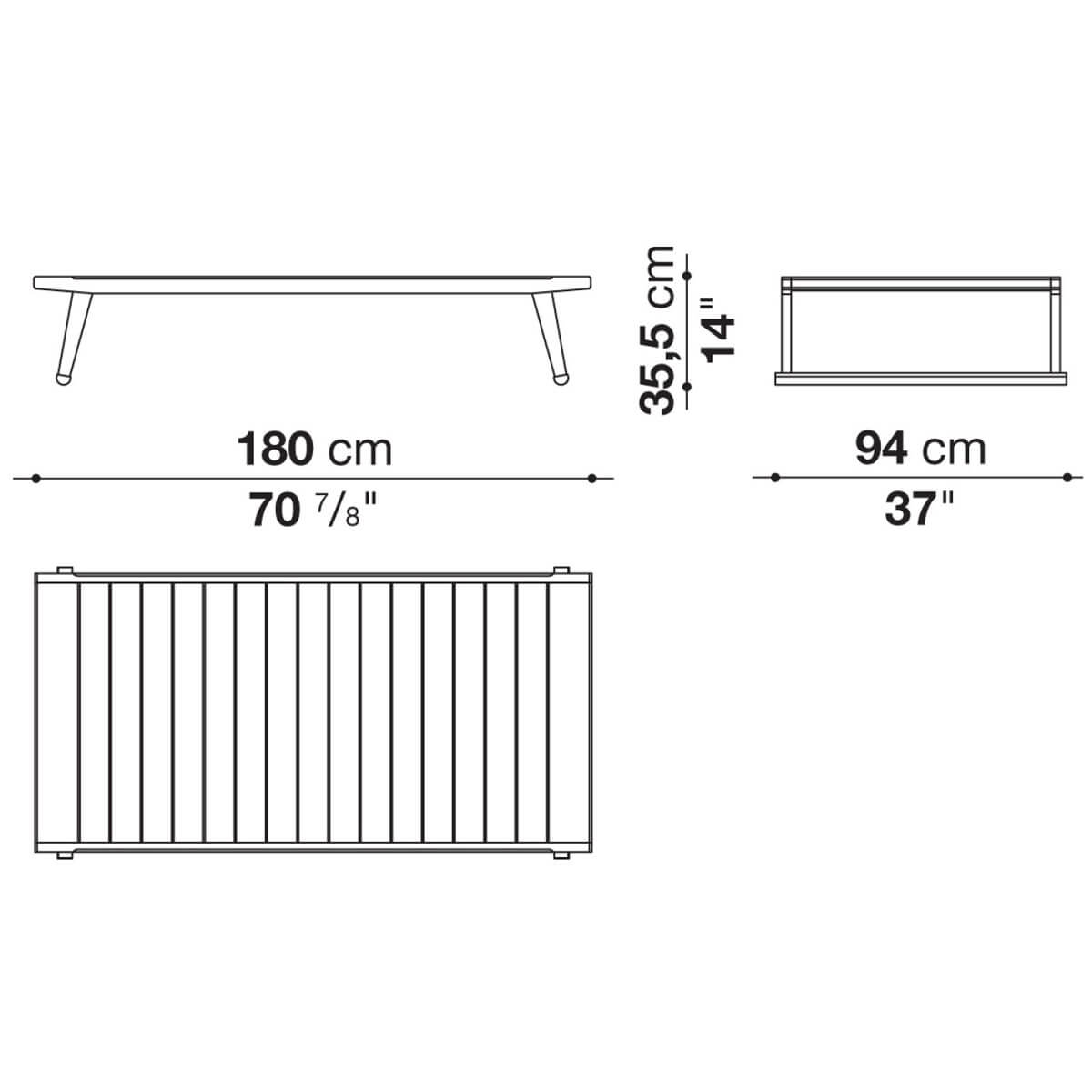 Mesita Gio 180 - B&B Italia Outdoor