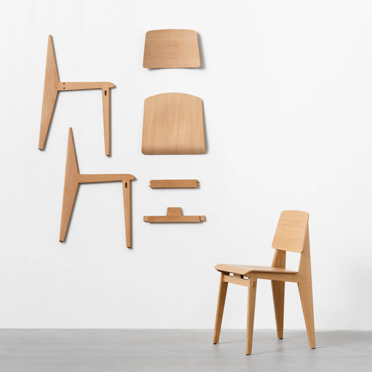 Silla Chaise Tout Bois Roble de Jean Prouvé - Vitra