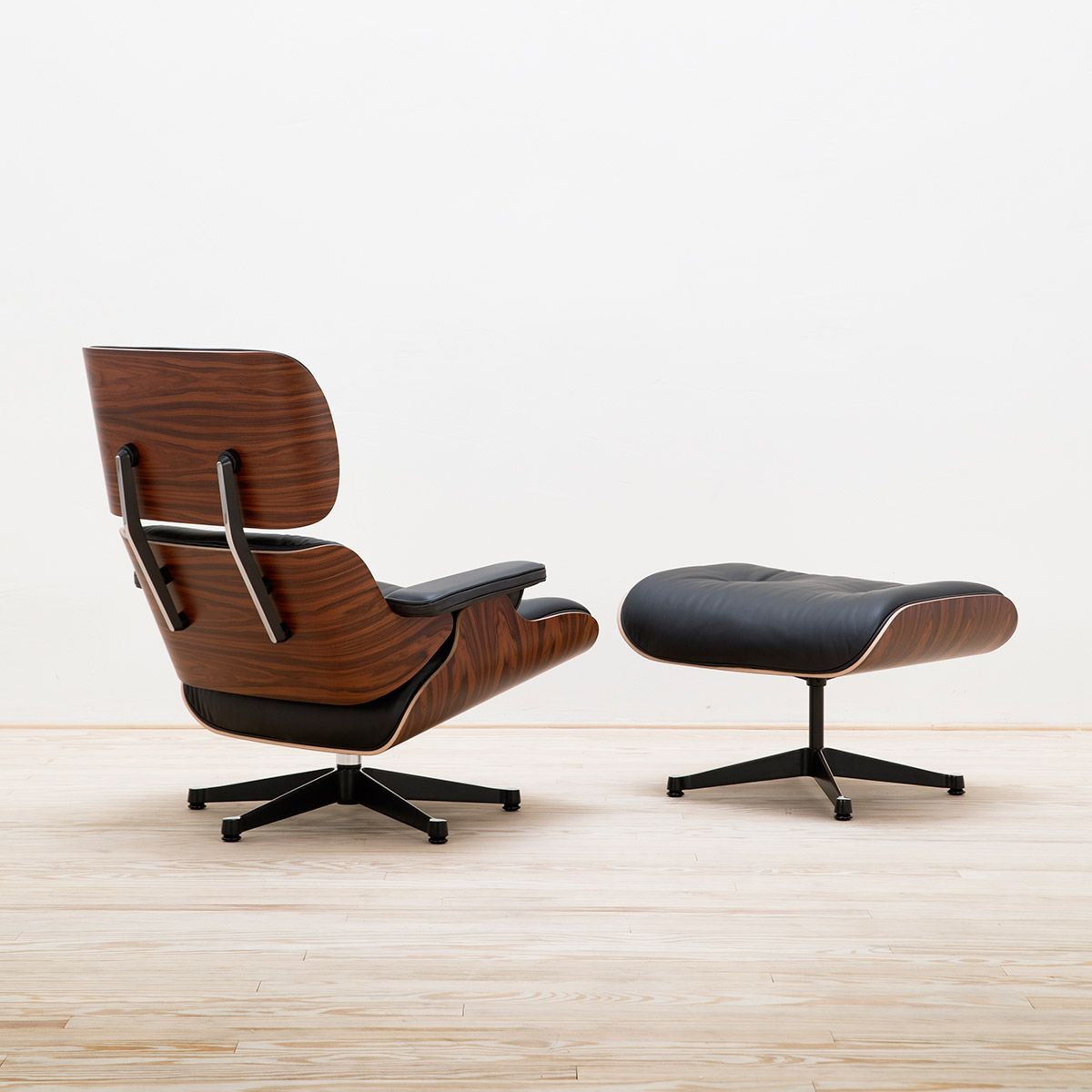 Lounge Chair & Ottoman Palisando/Piel negra - Vitra Eames Lounge Chair & Ottoman Palisandro/Negra - Vitra