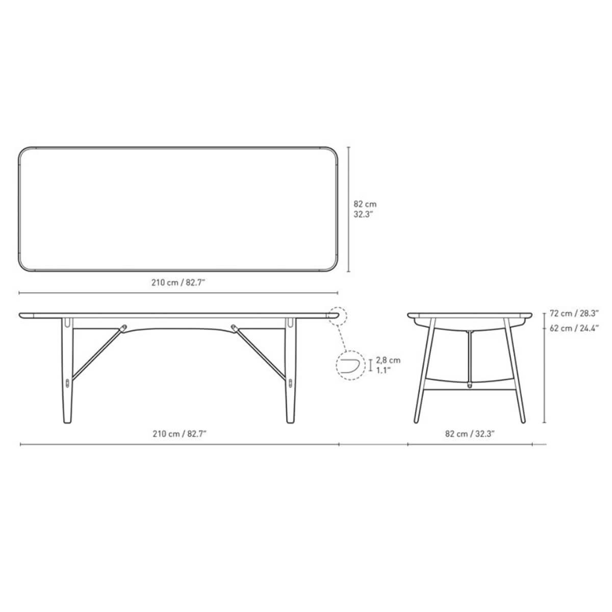 Mesa BM1160 Hunting Table - Carl Hansen