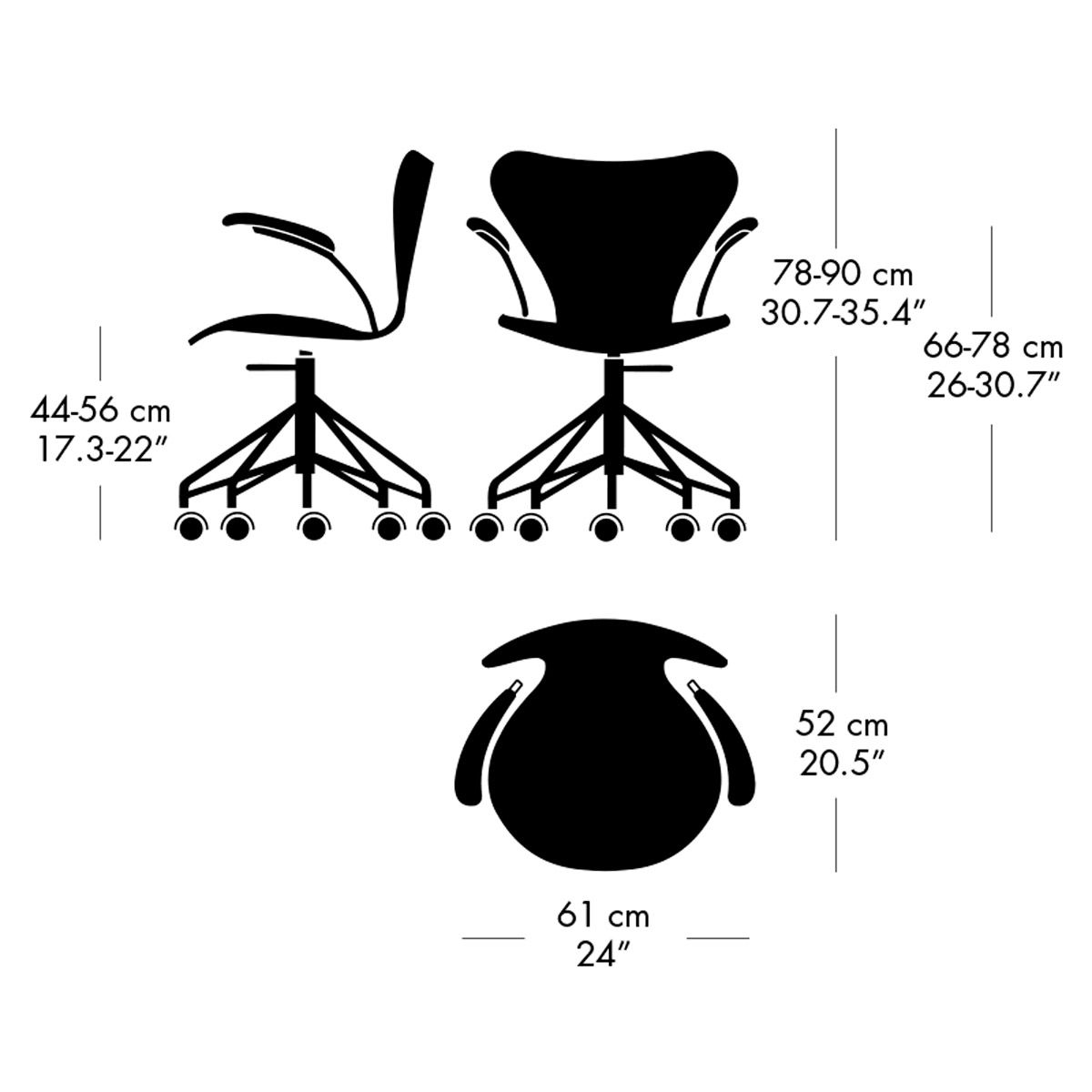 Sillón Series 7 giratorio - Fritz Hansen Sillón Series 7 giratorio - Fritz Hansen